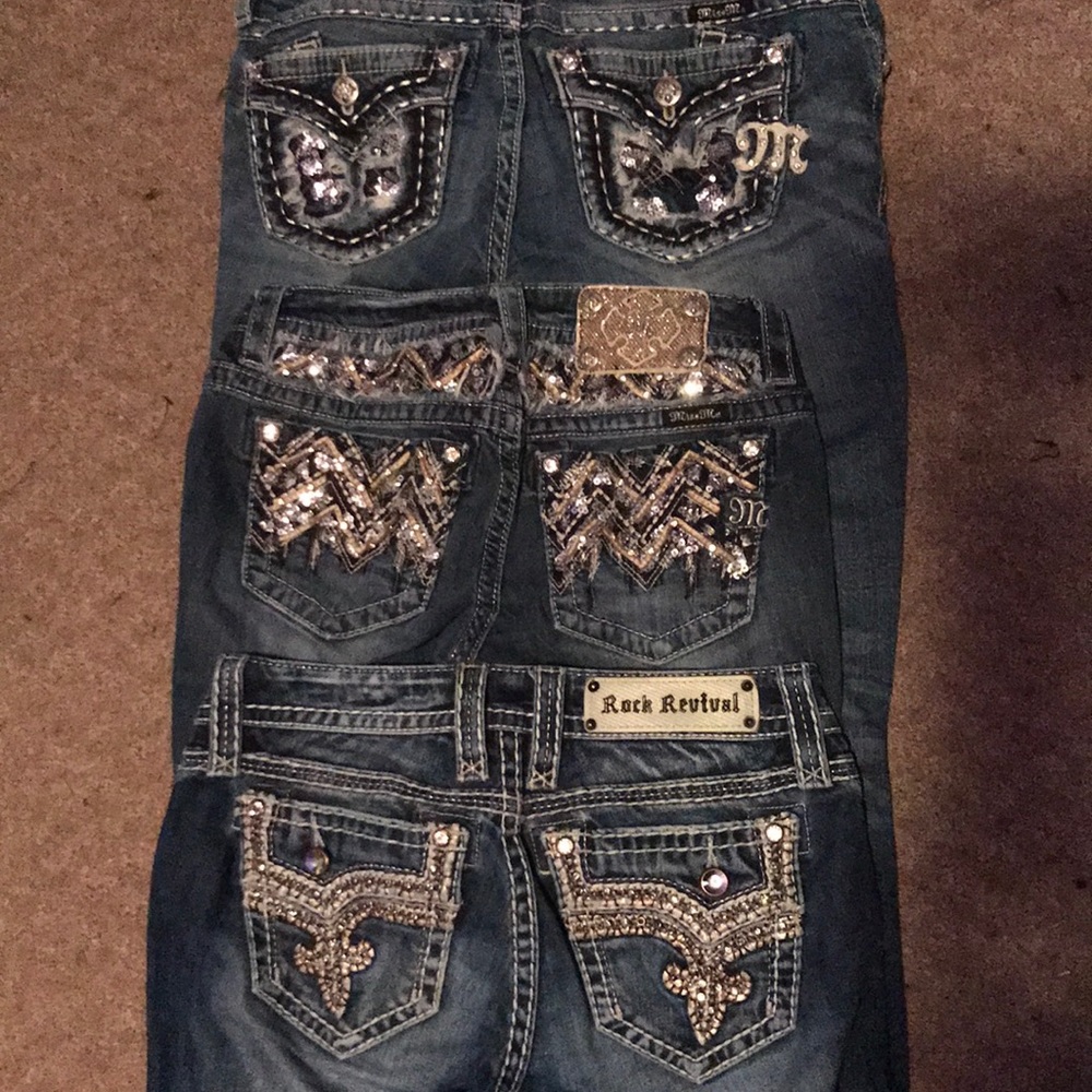 Bundle of Miss Me Jeans and 1 Rock